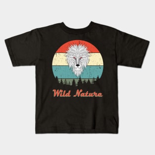 Wild Nature Lion Abstract Sunset Kids T-Shirt